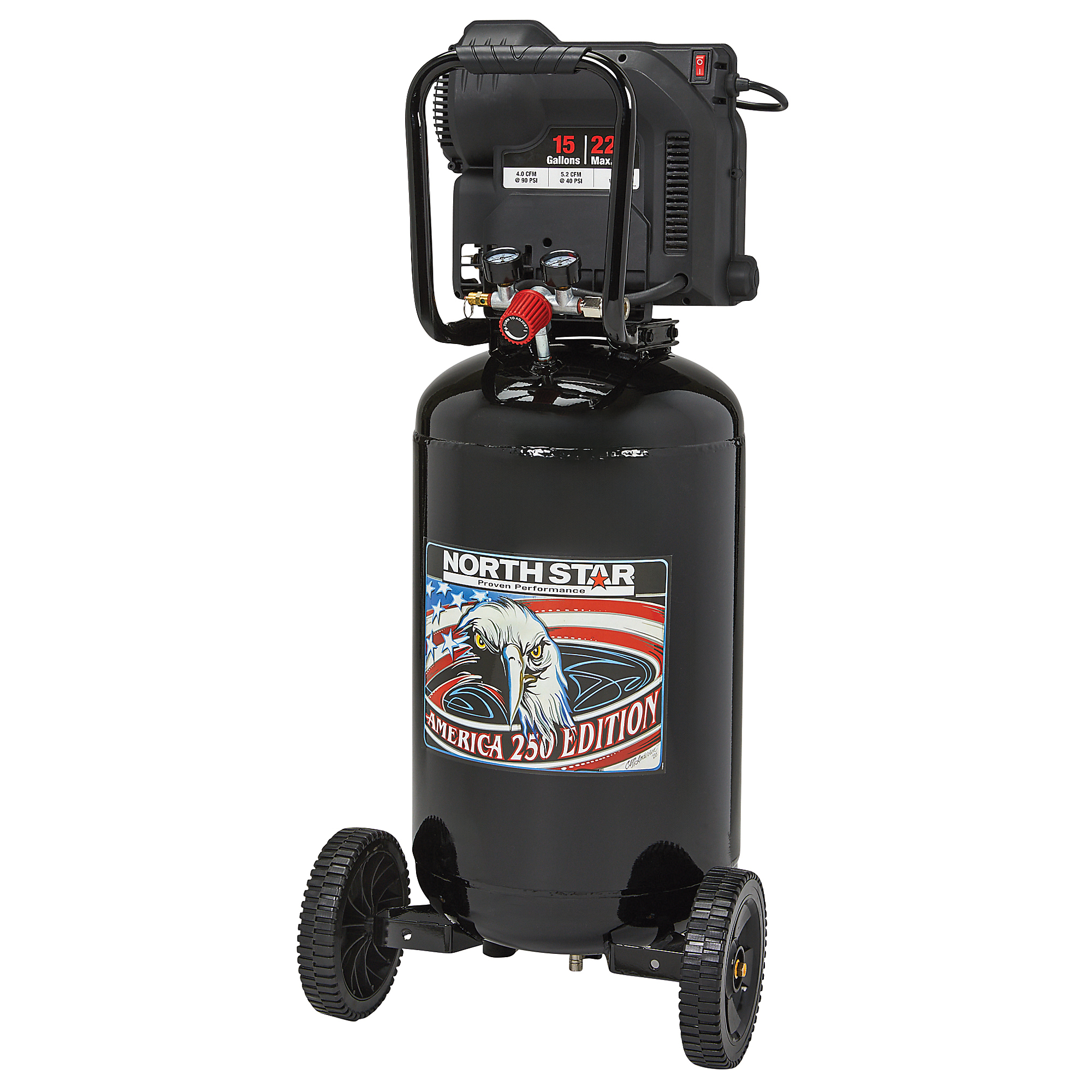 NorthStar Vertical Air Compressor, America's 250th Limited Edition, 15-Gal. Tank, 225 PSI, 4 CFM @ 90 PSI